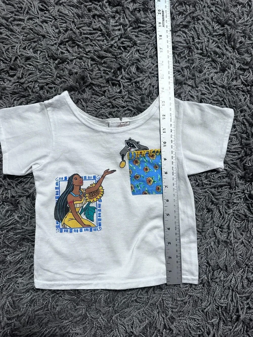 Pocahontas Vintage Baby Tee Shirt Embroidered Detail Size 3T